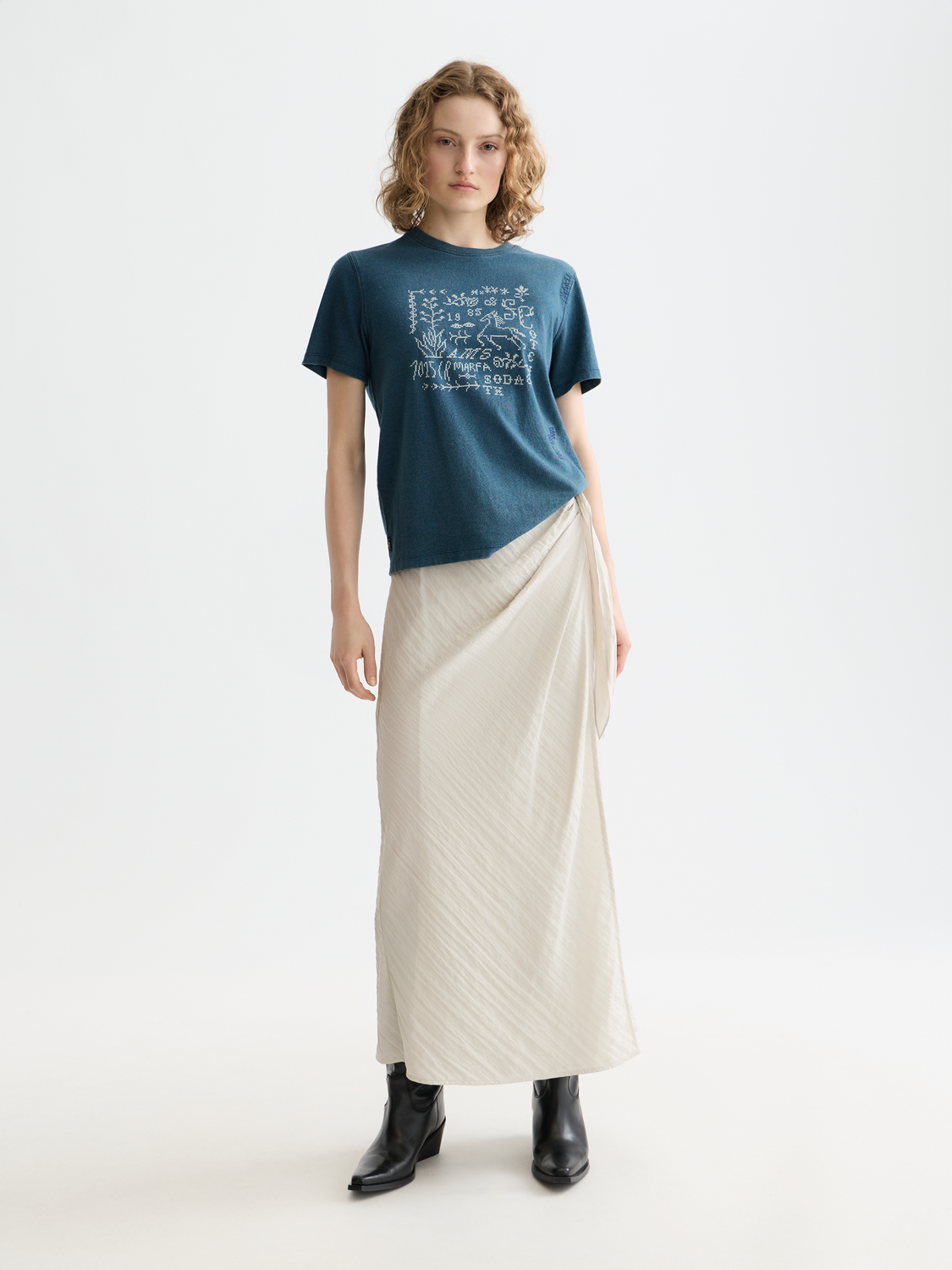 Indigo graphic T-shirt