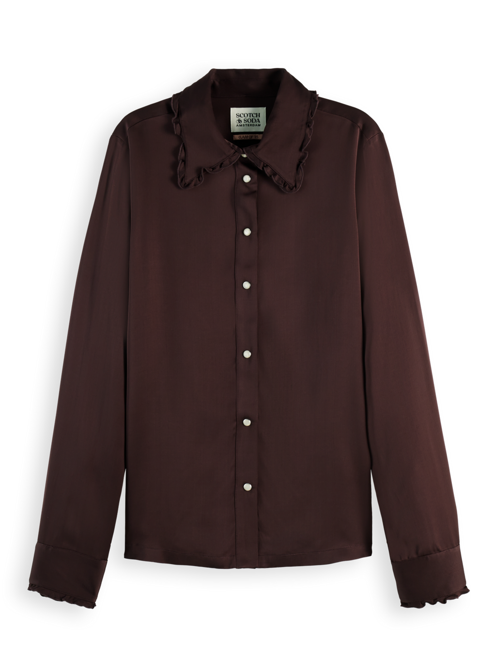 Ruffle collar shirt