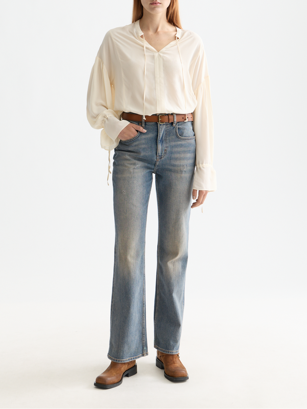 Easy top with draw string cuffs