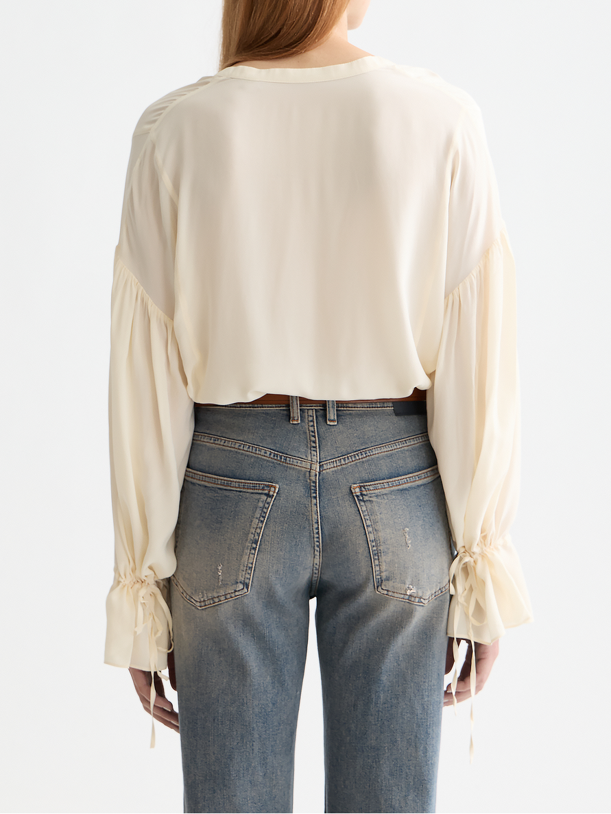 Easy top with draw string cuffs