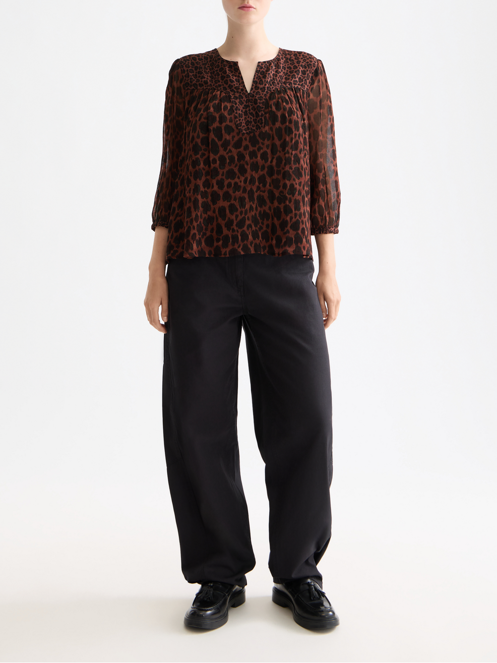 Print short sleeve top