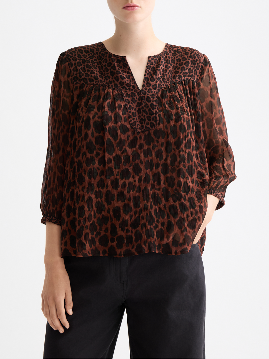 Print short sleeve top