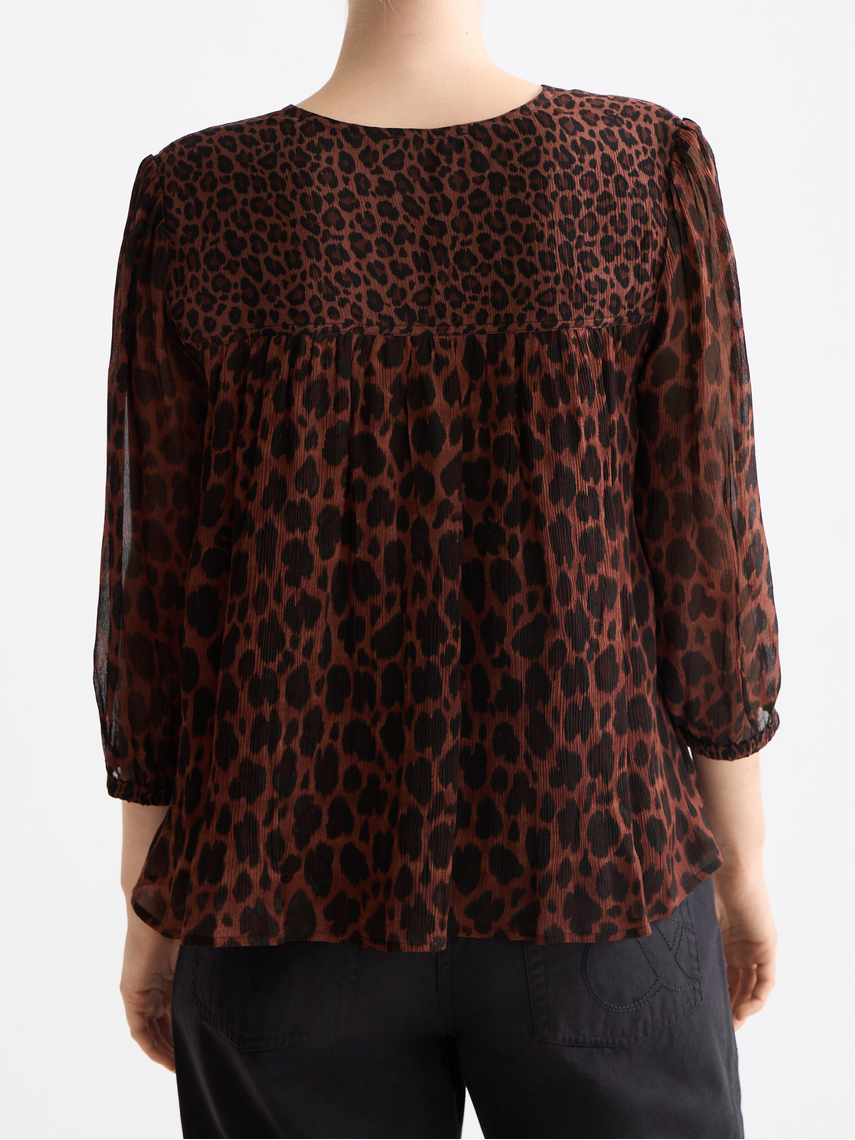 Print short sleeve top