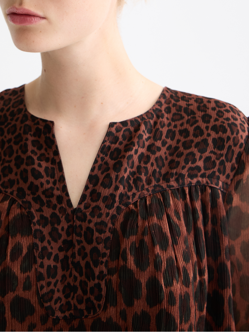 Print short sleeve top