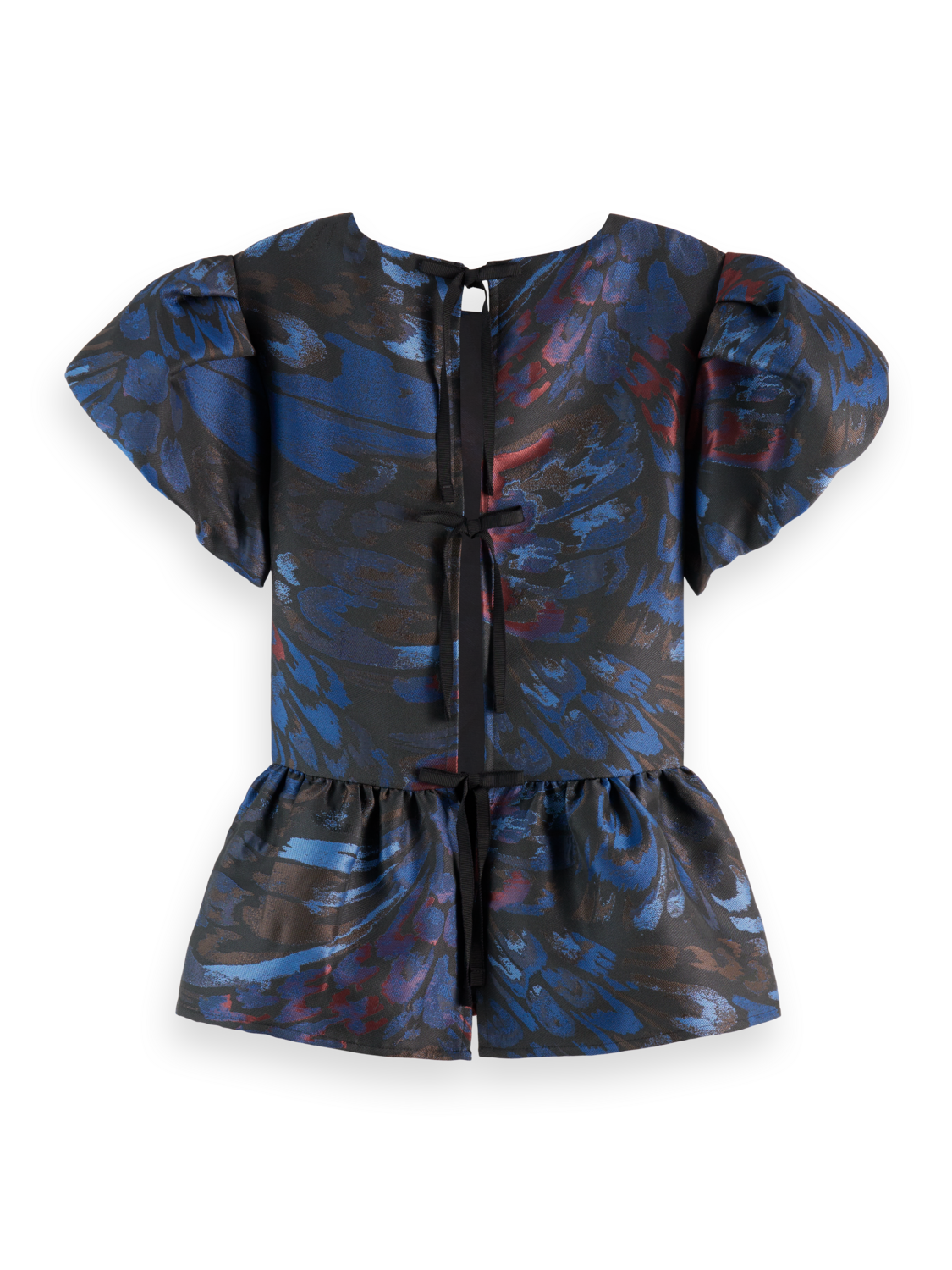 Short sleeve top with peplum