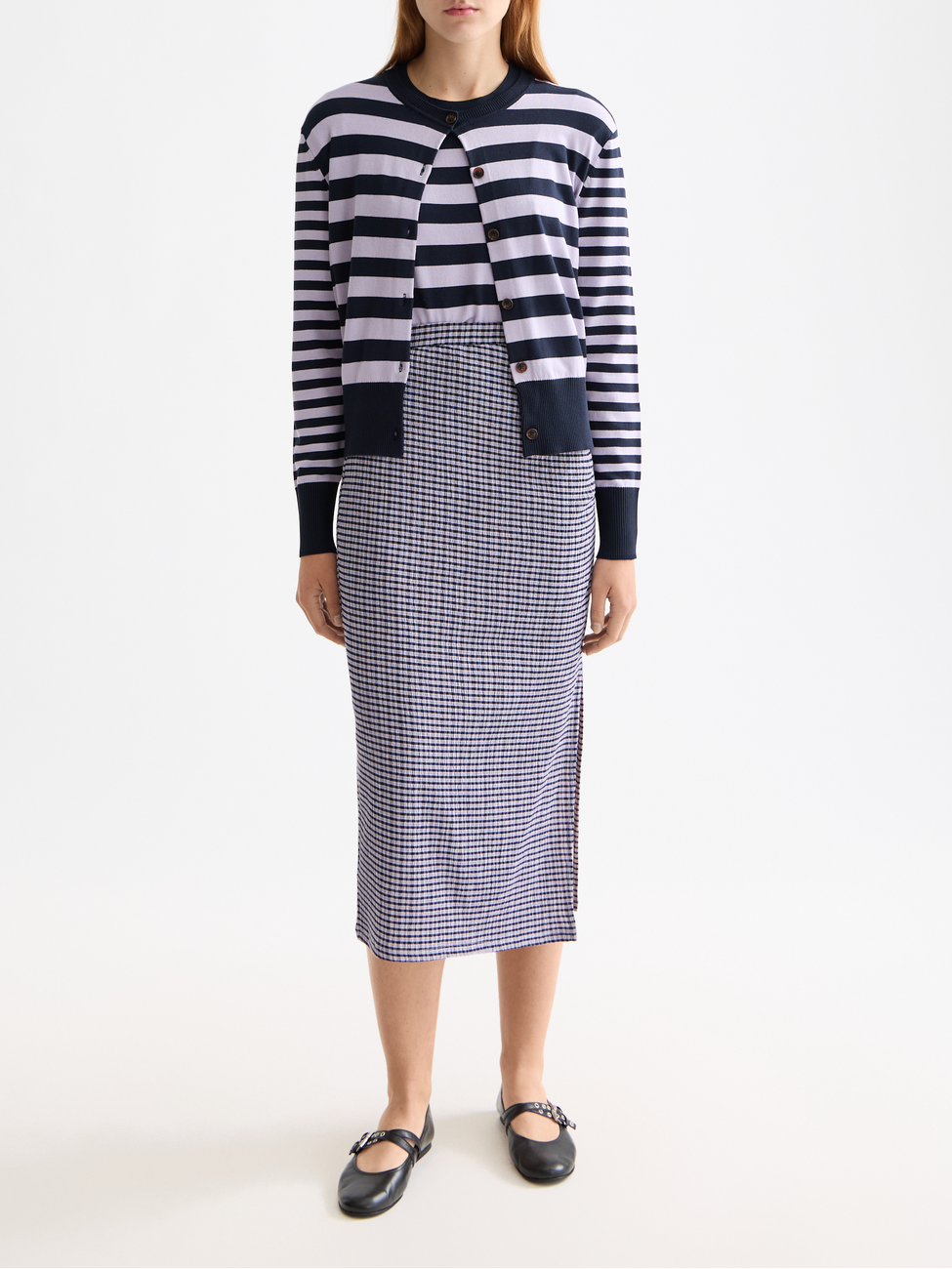 Crew neck relaxed cardigan