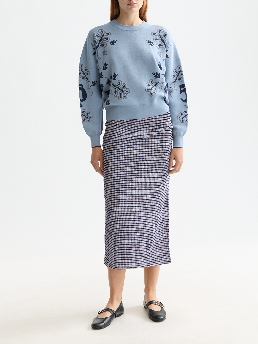 Relaxed jacquard pullover