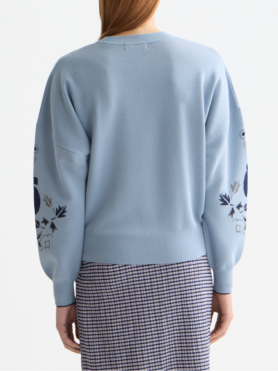 Relaxed jacquard pullover