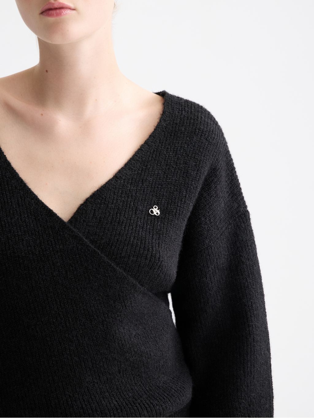 Fuzzy wrap cardigan
