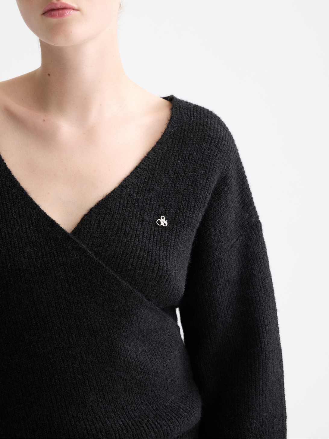 Fuzzy wrap cardigan