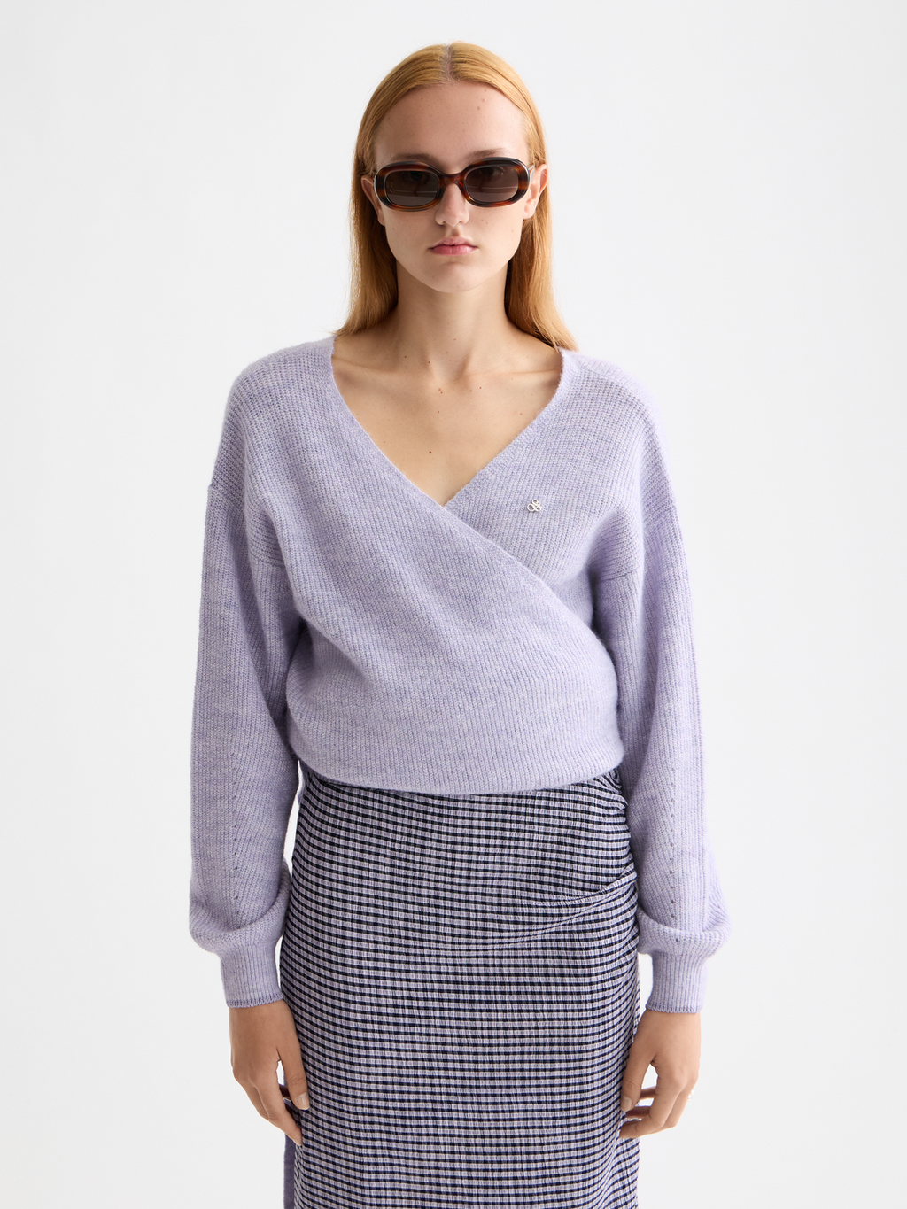 Fuzzy wrap cardigan