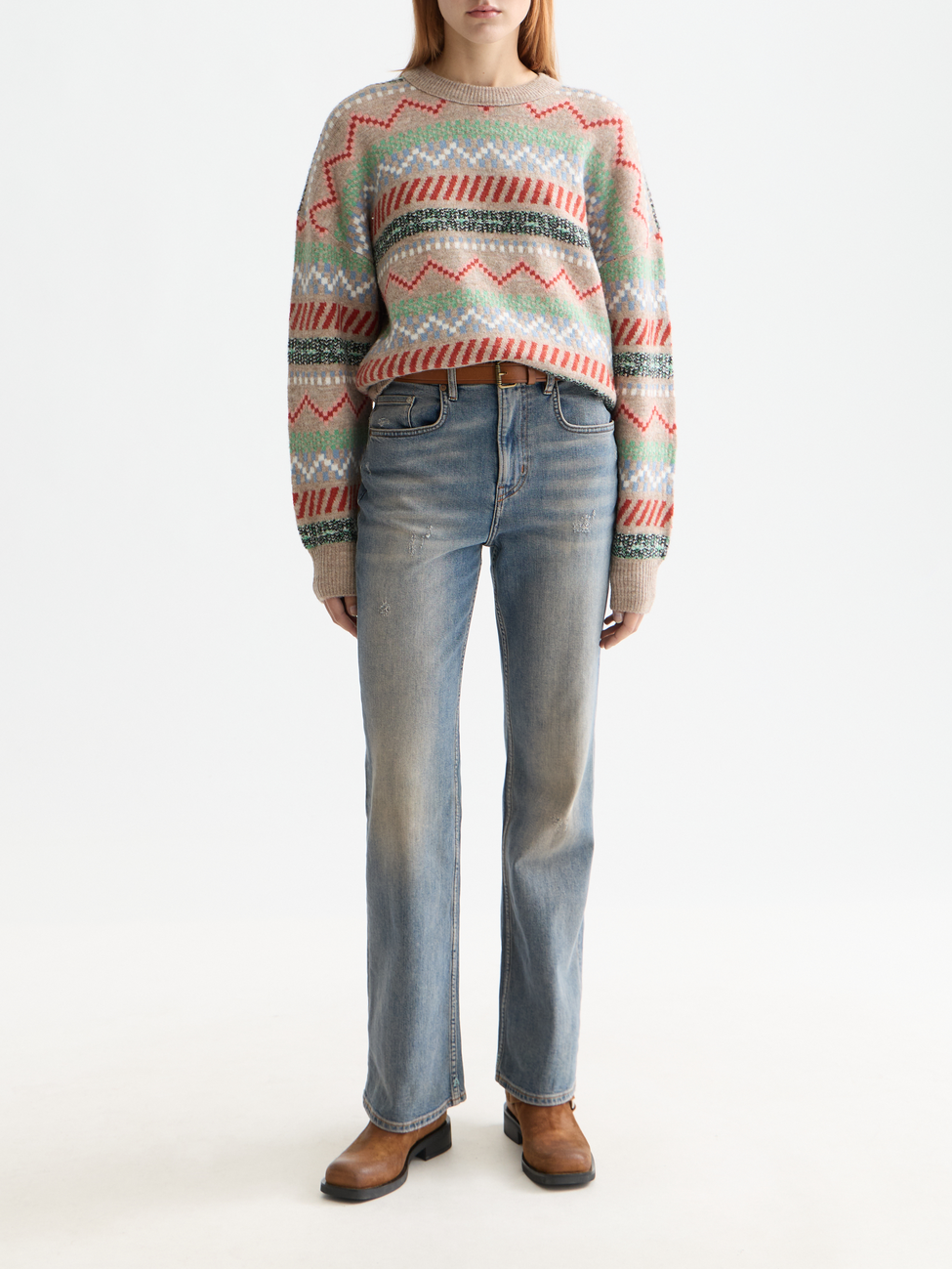 Fair Isle relaxed pullover