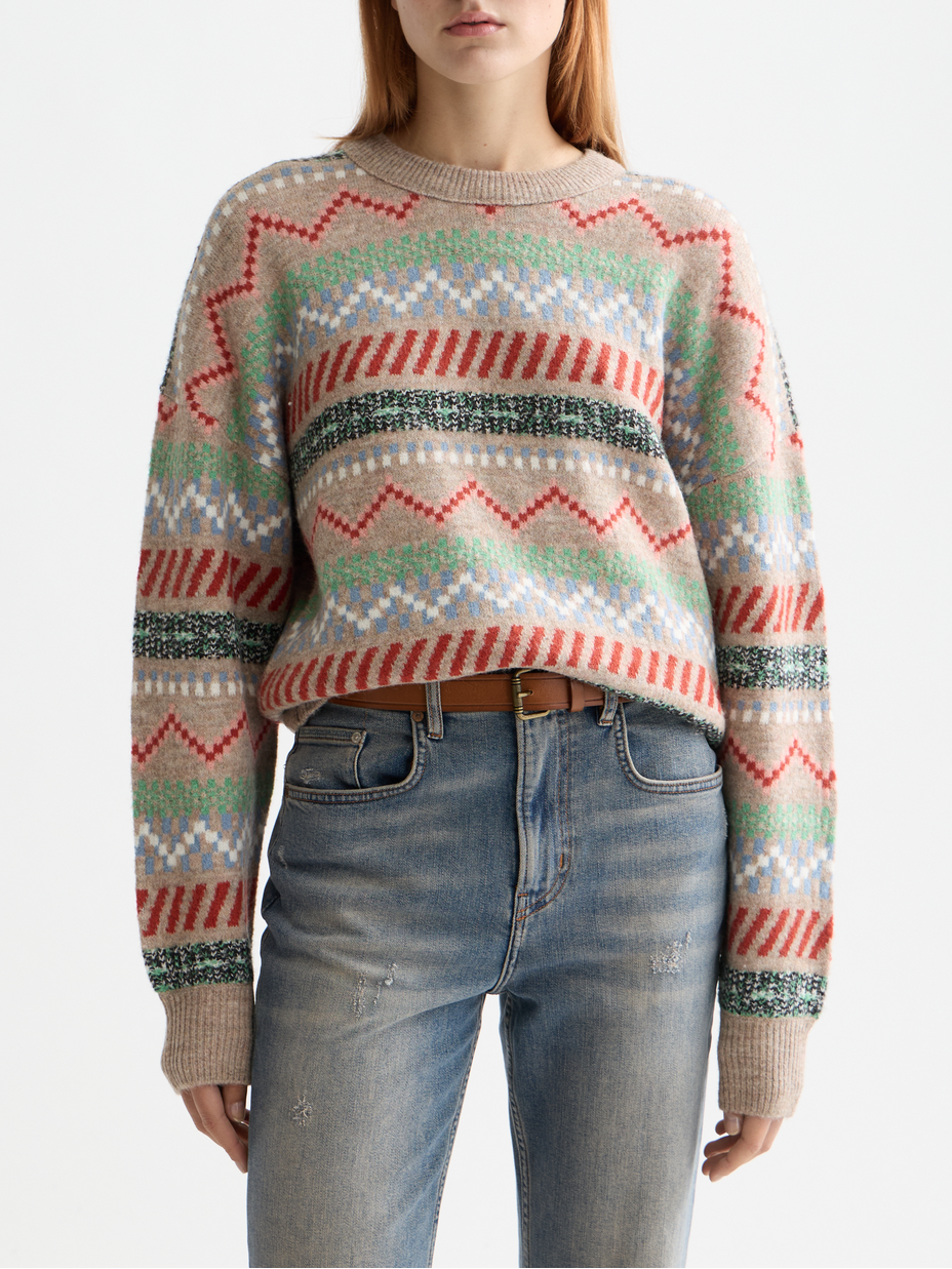 Fair Isle relaxed pullover