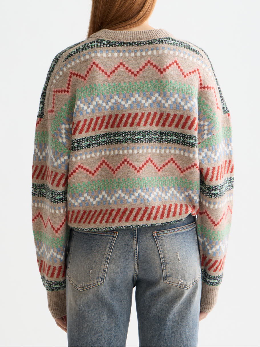 Fair Isle relaxed pullover