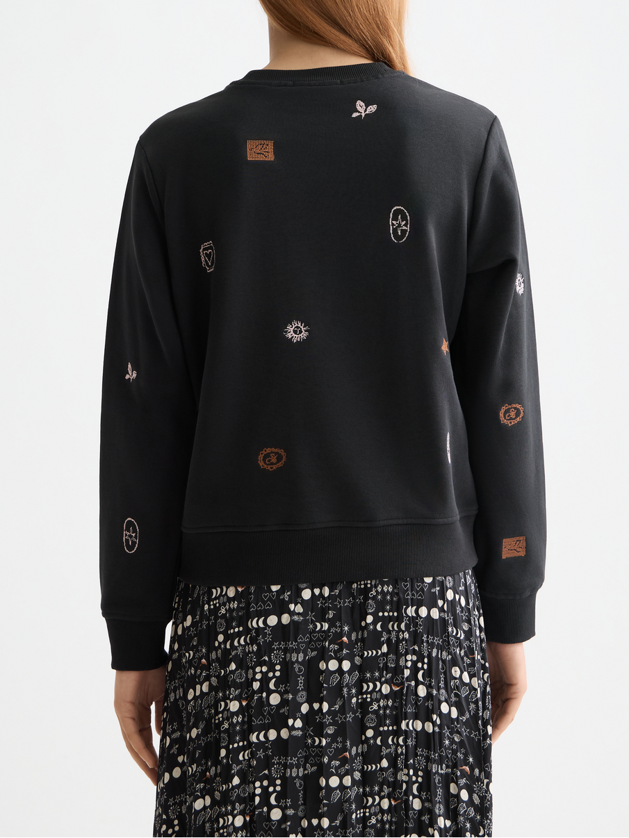 Mini embroidery regular sweatshirt