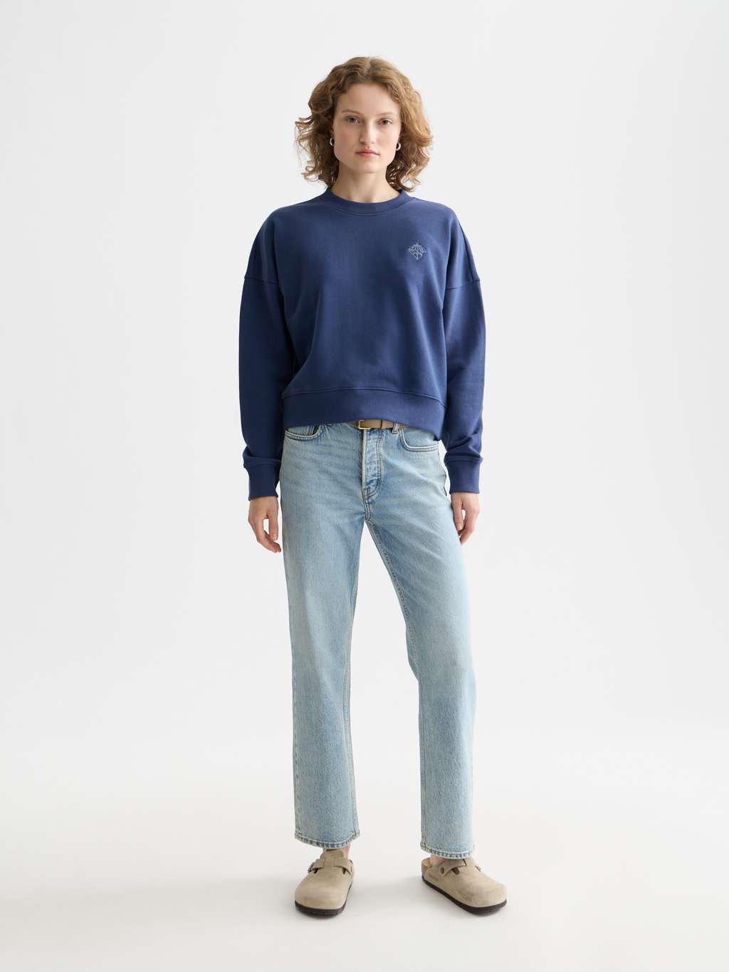 Embroidered logo relaxed sweatshirt