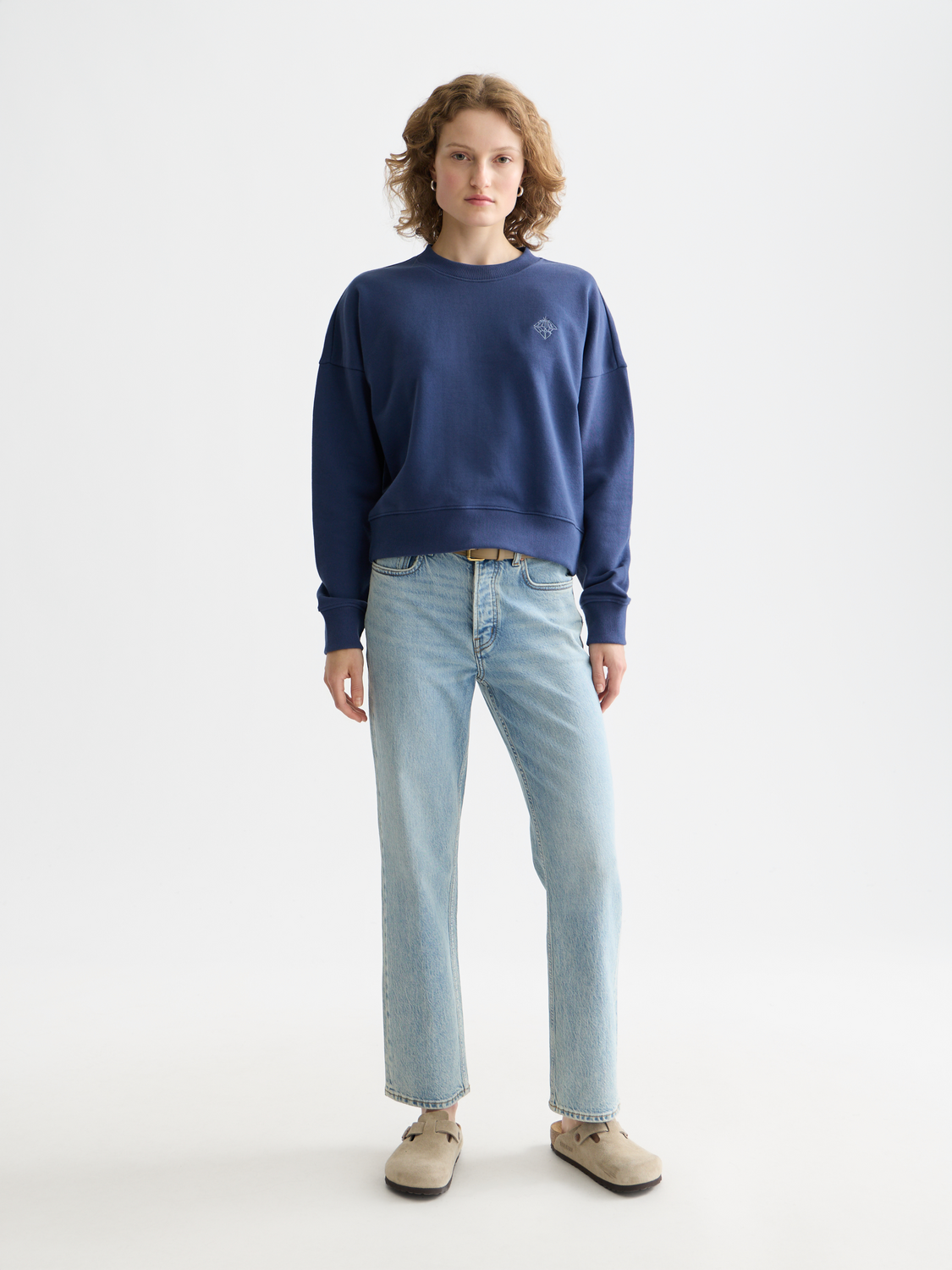 Embroidered logo relaxed sweatshirt