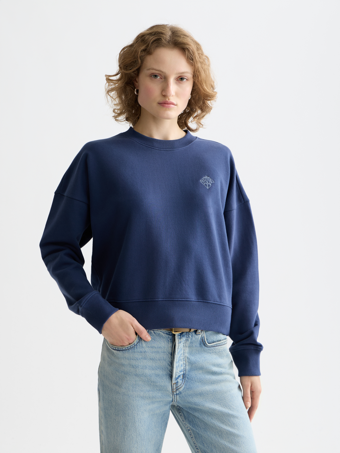 Embroidered logo relaxed sweatshirt