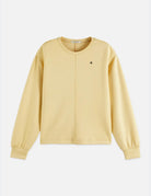 Modal Sweat-shirt flat lay showing product details by Scotch & Soda
