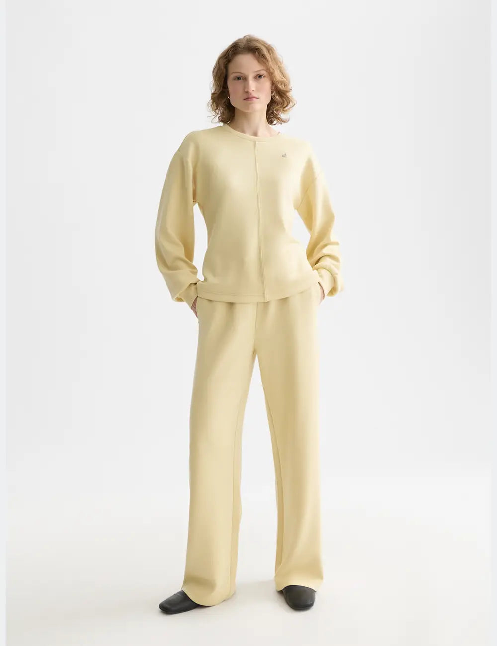 Modal Sweat-shirt full model shot showing overall fit and styling by Scotch & Soda