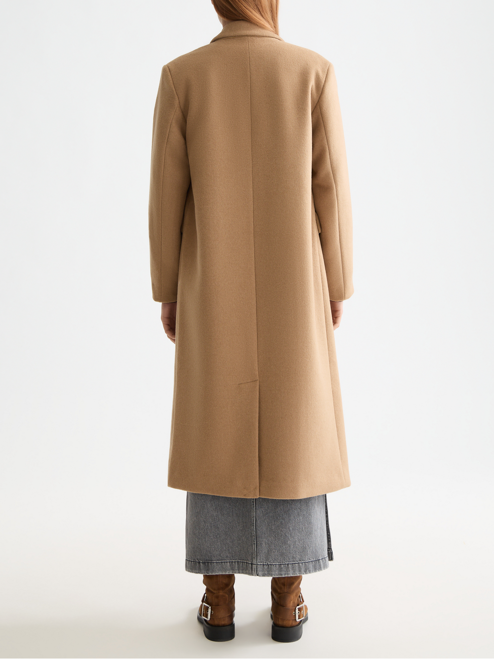 Double Breasted Tailored Wool blend Coat