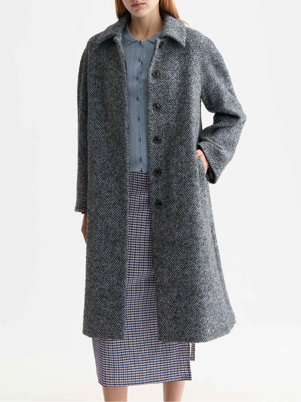 Wool blend carcoat