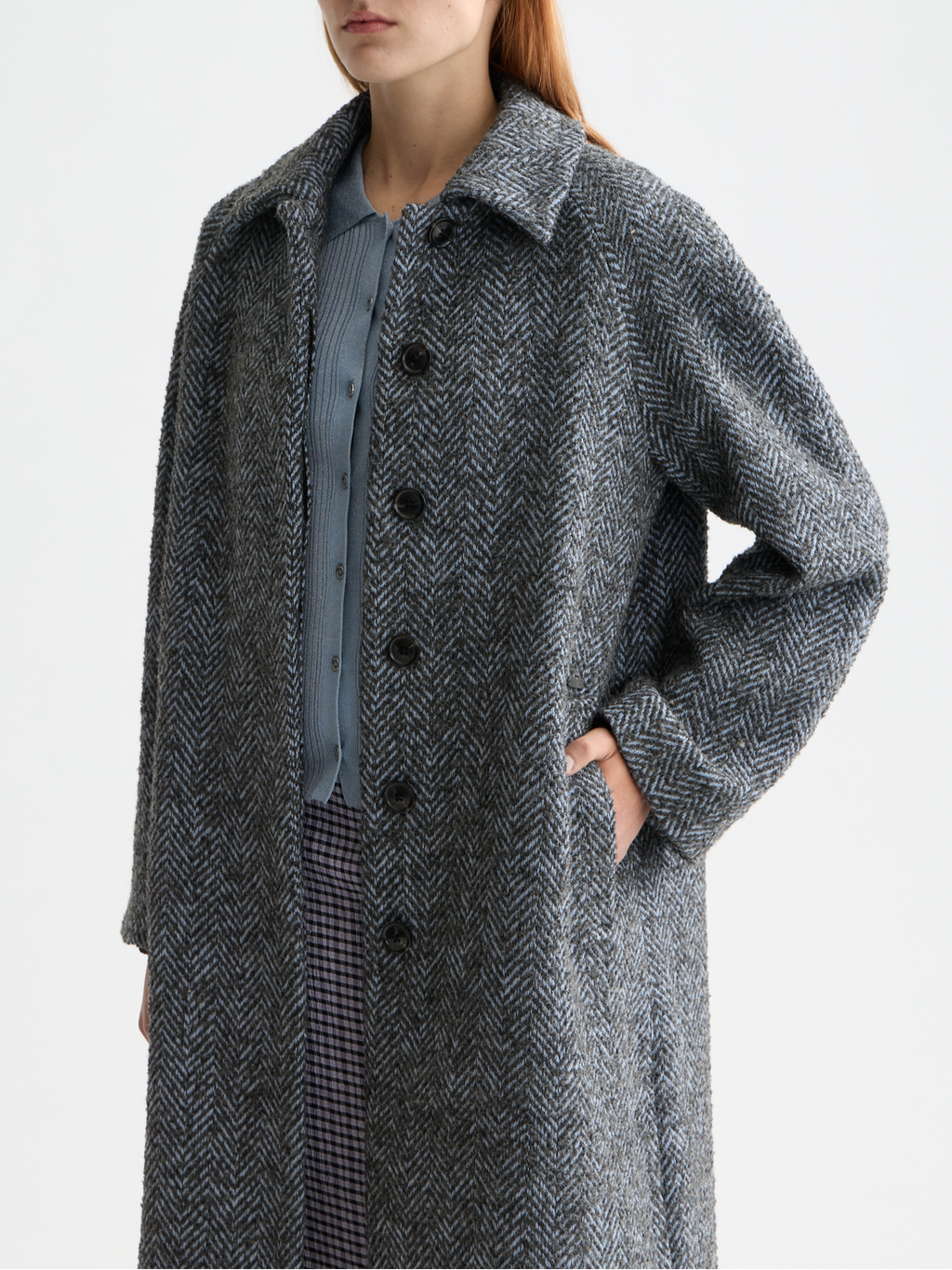 Wool blend carcoat