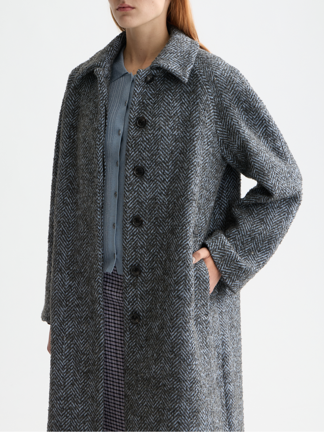 Wool blend carcoat