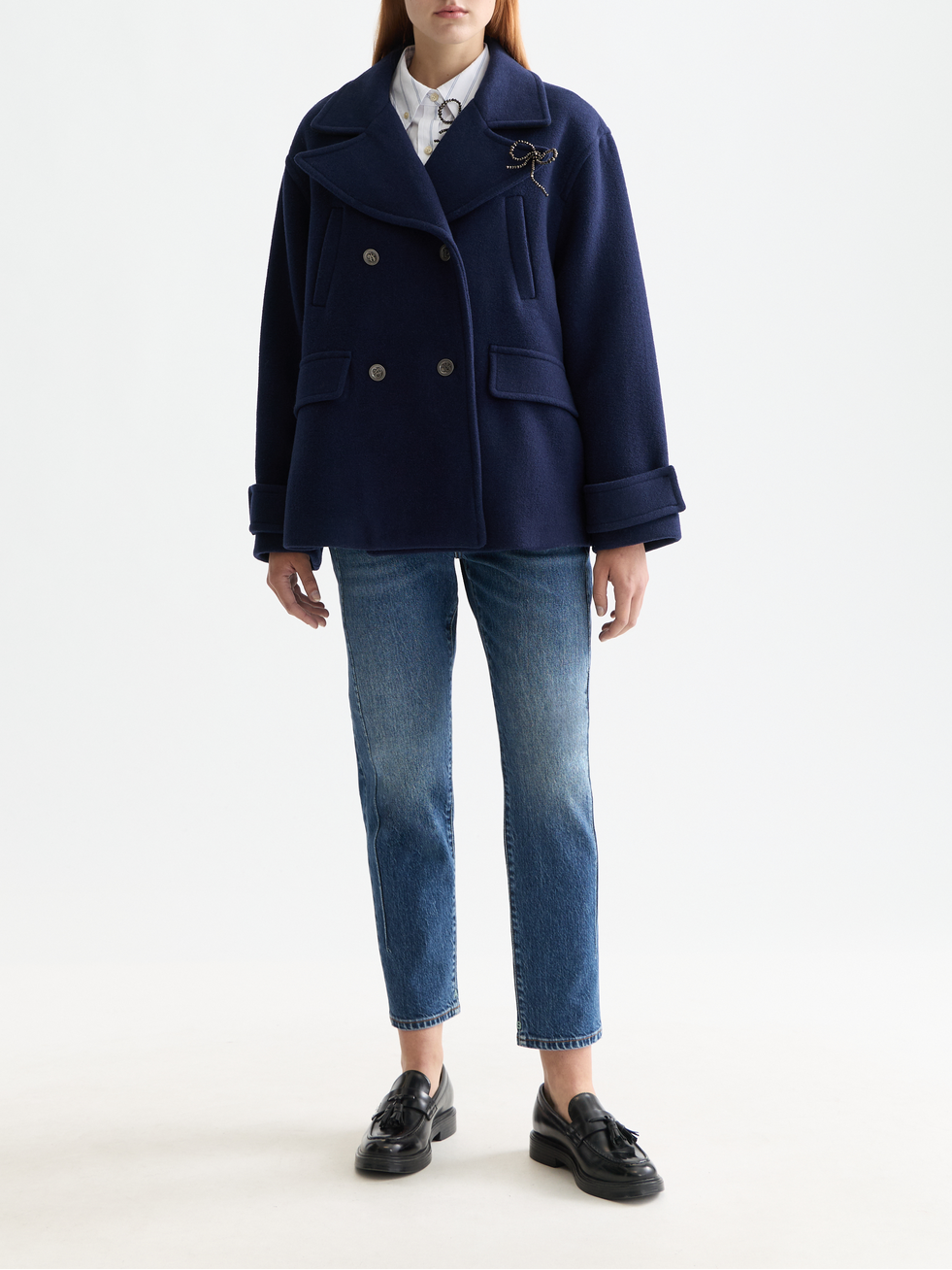 Mid length peacoat
