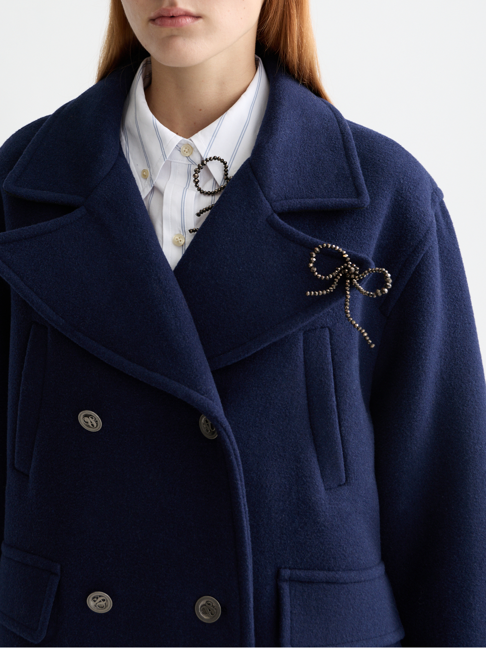 Mid length peacoat