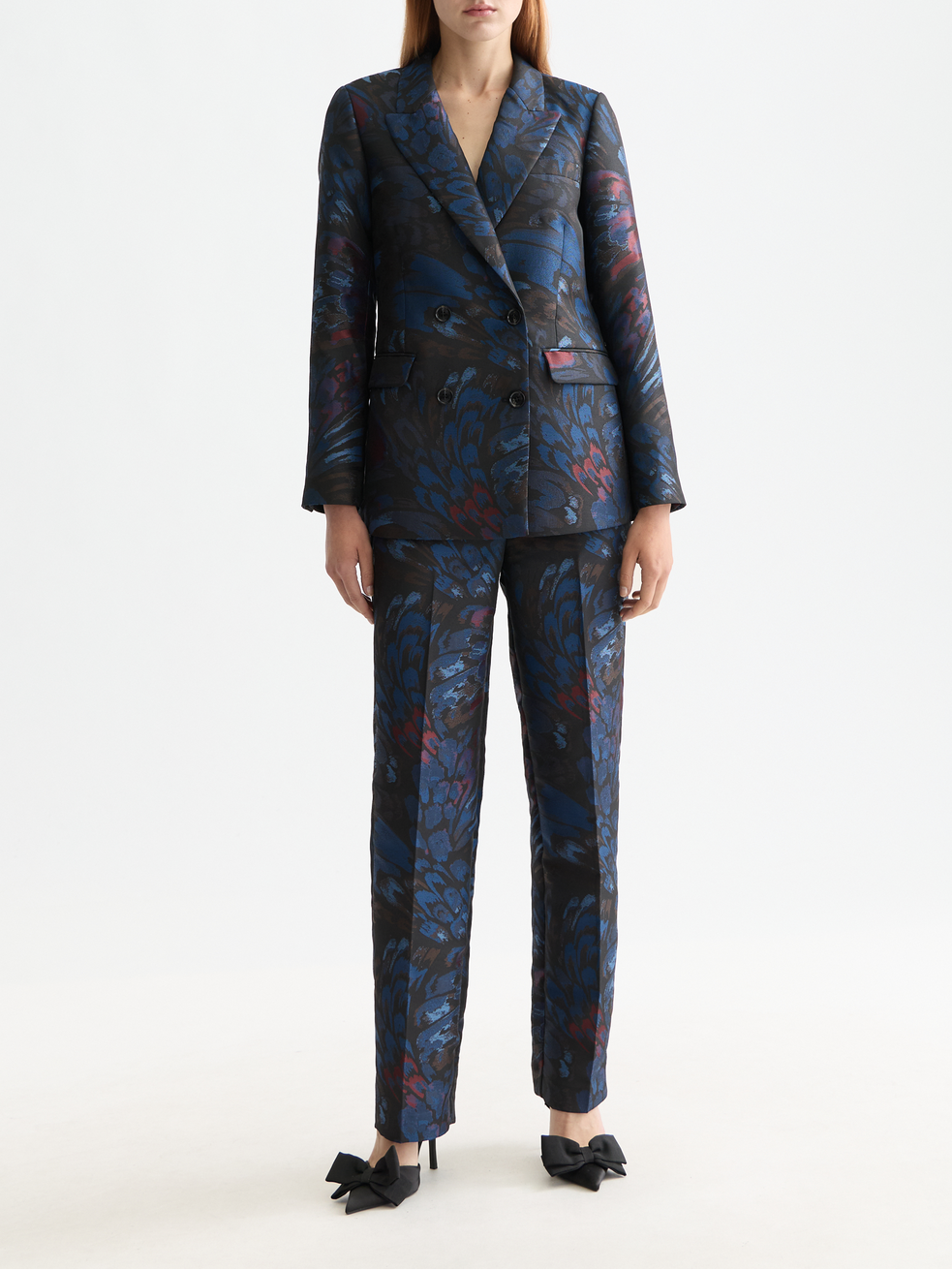 Double breasted Jacquard blazer