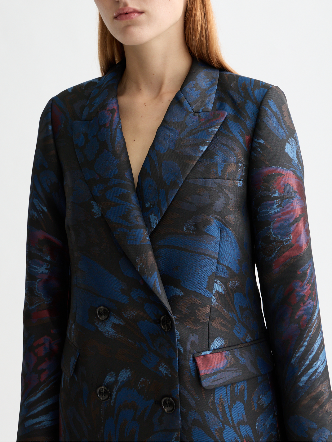Double breasted Jacquard blazer