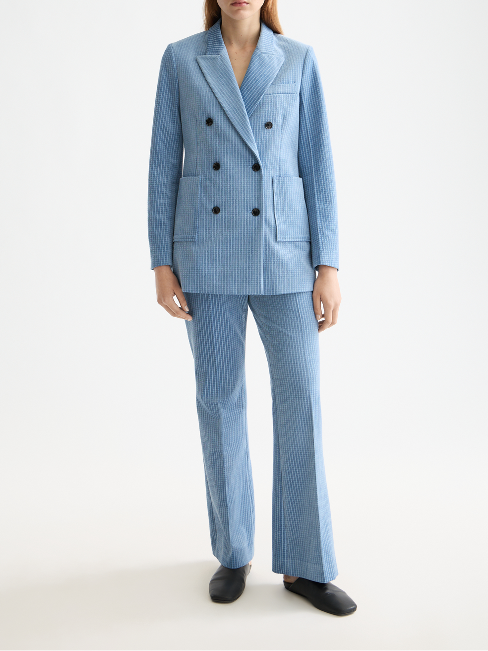 Corduroy double breasted blazer