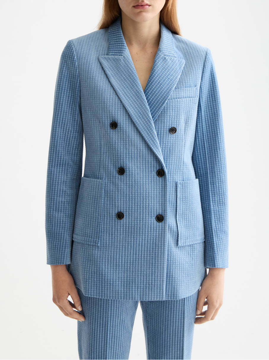 Corduroy double breasted blazer