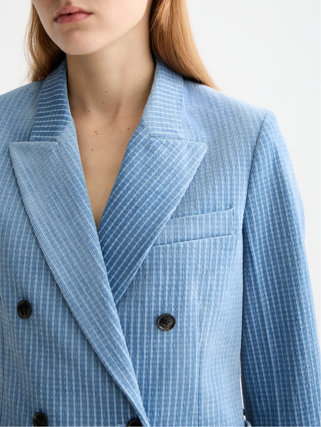 Corduroy double breasted blazer