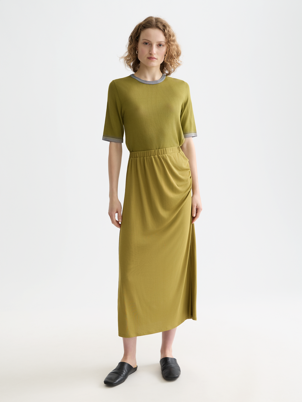 Drapey modal skirt