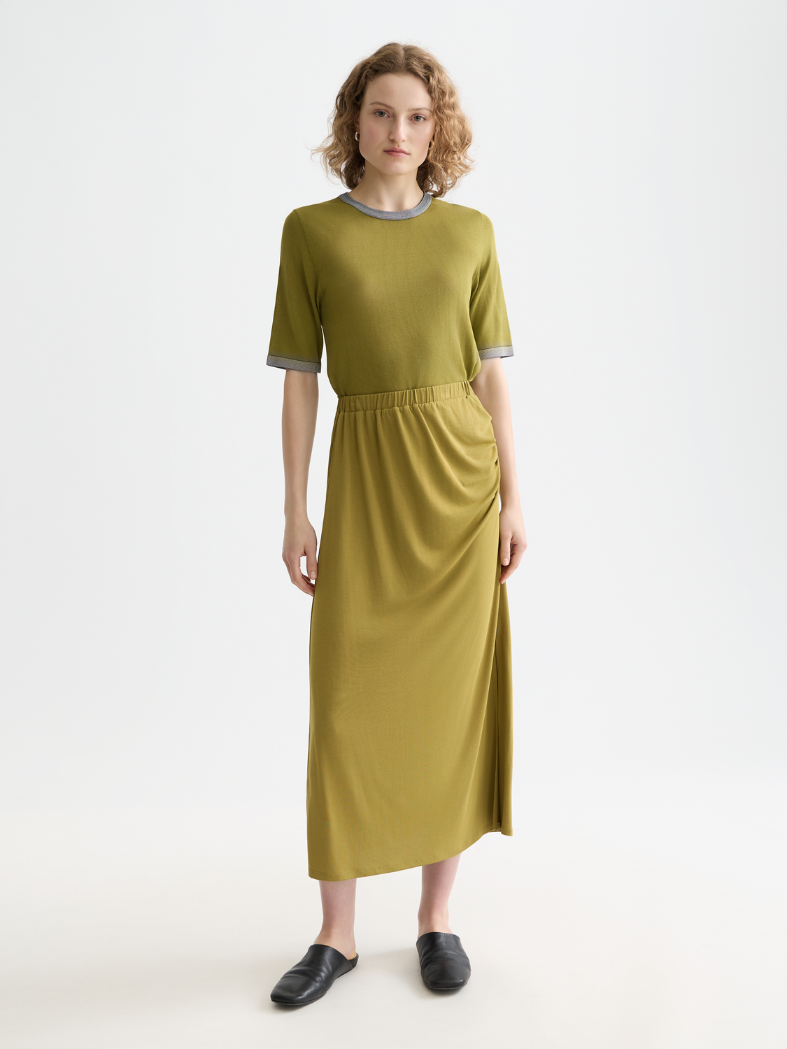 Drapey modal skirt