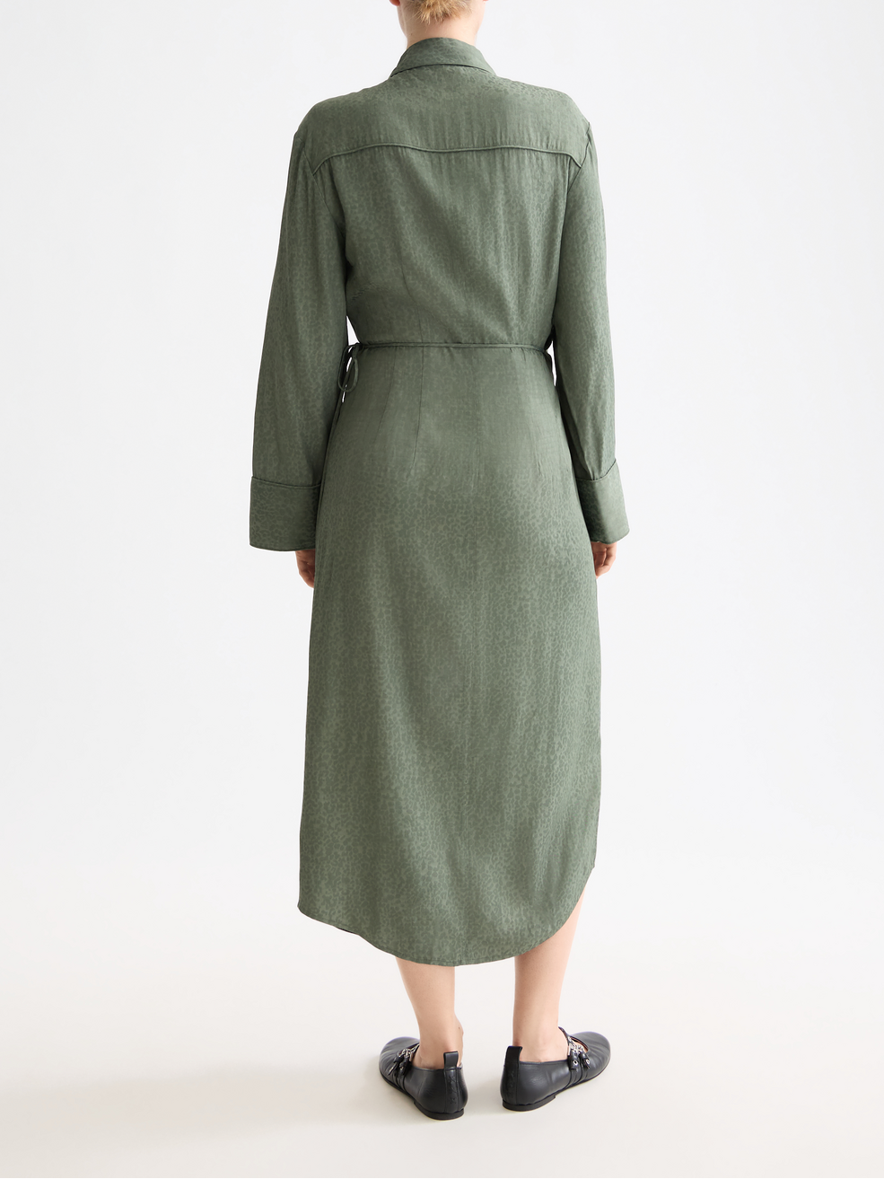 Draped midi wrapdress