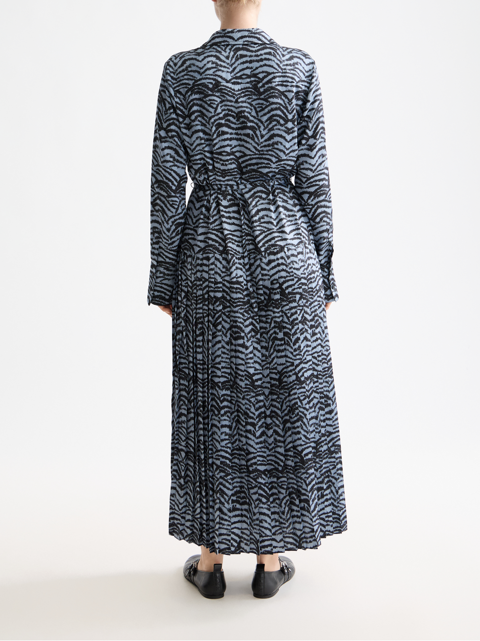 Belted shirt midi dress