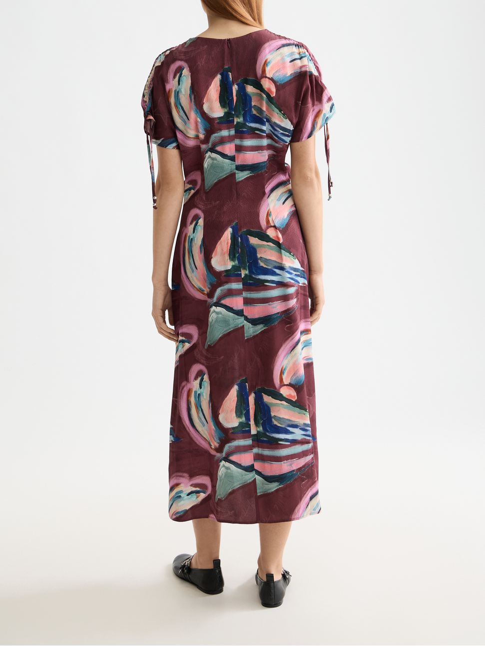 Drawstring maxi dress