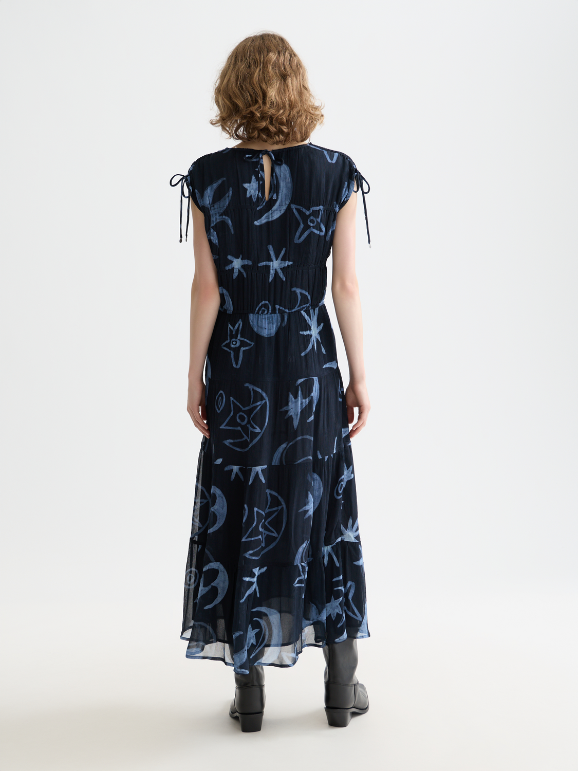 Gathered midi dress