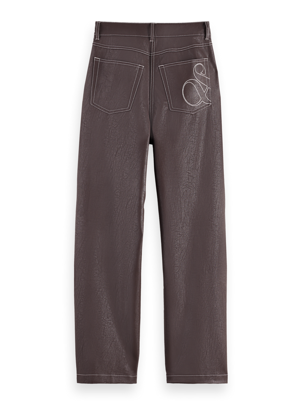Aurora vegan leather high rise straight leg pants