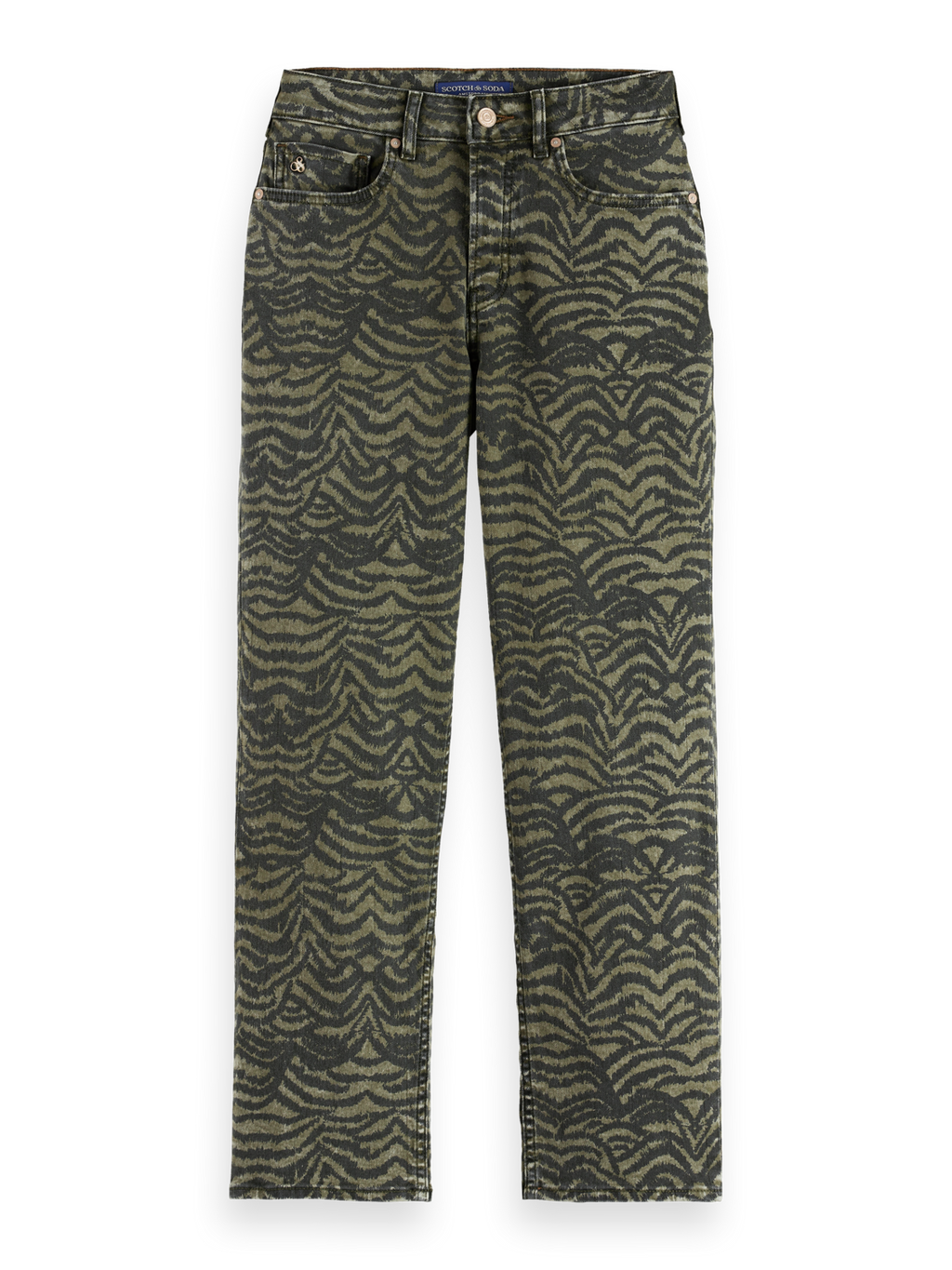 The Sky print straight denim