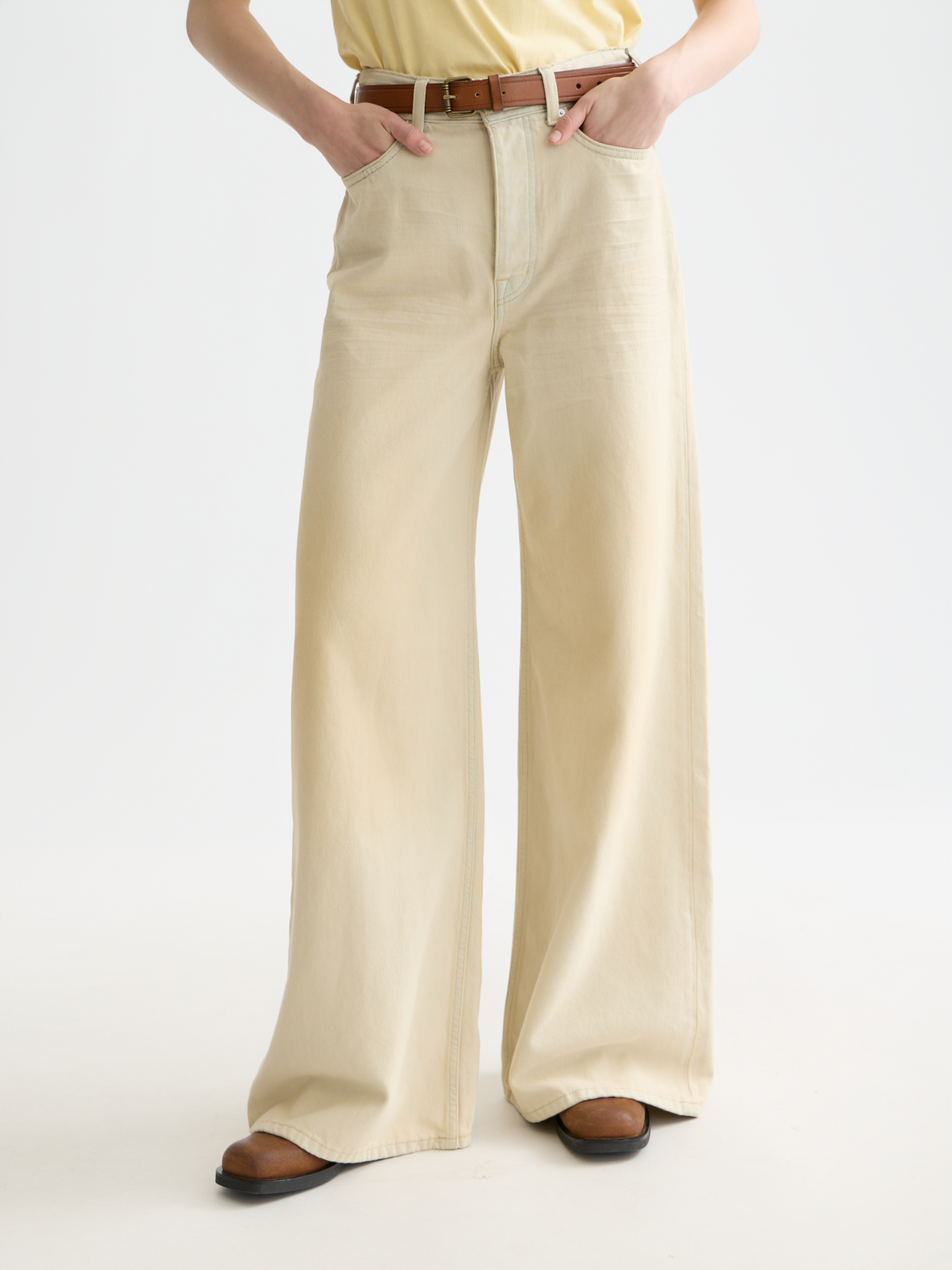 The wave high rise wide denim