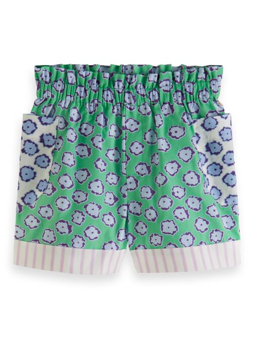 MIXED ALL-OVER PRINTED WIDE-LEG SHORTS