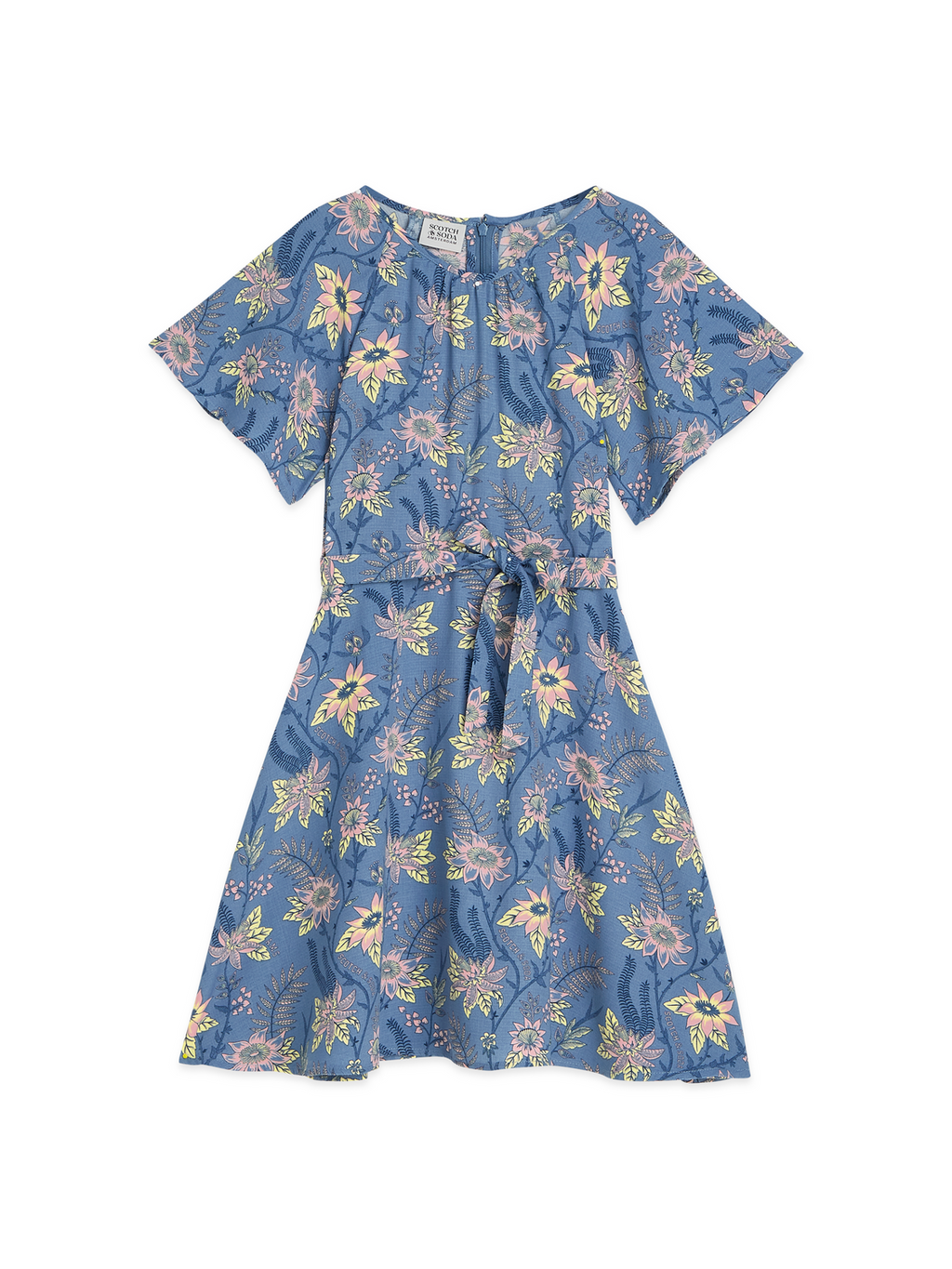 GIRLS FLUTTER SLEEVE DRESS