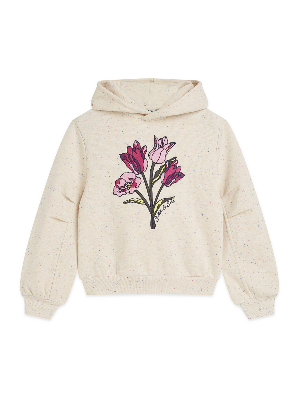GIRLS PLEATED SLEEVE HOODIE