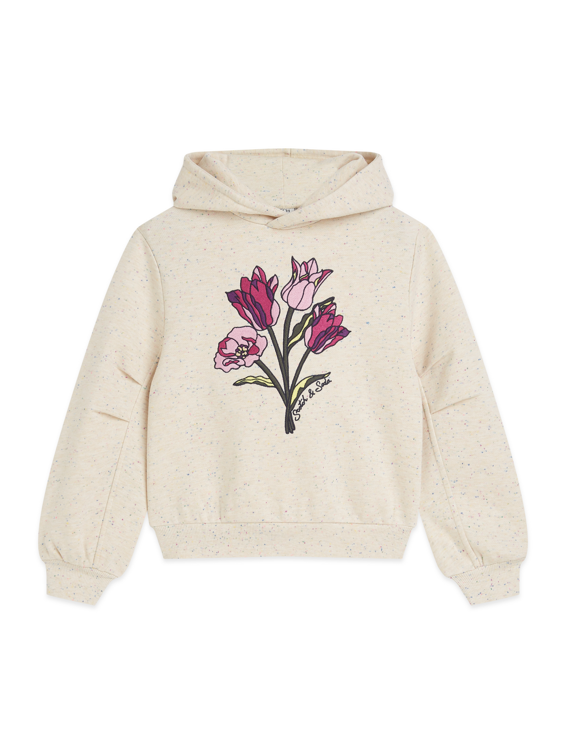 GIRLS PLEATED SLEEVE HOODIE