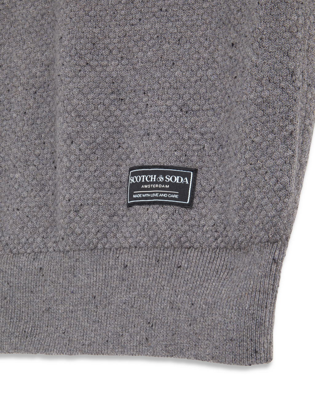 MENS S&S NEPS TEXTURE STITCH POLO SWEATER