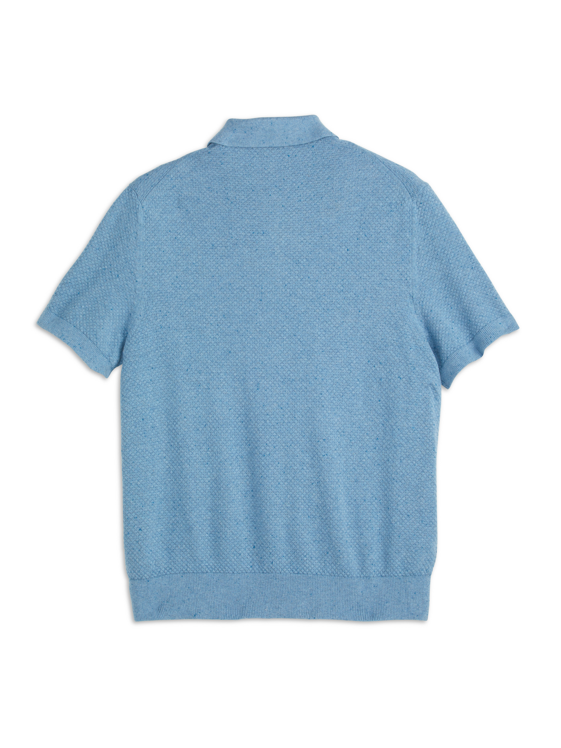 MENS S&S NEPS TEXTURE STITCH POLO SWEATER